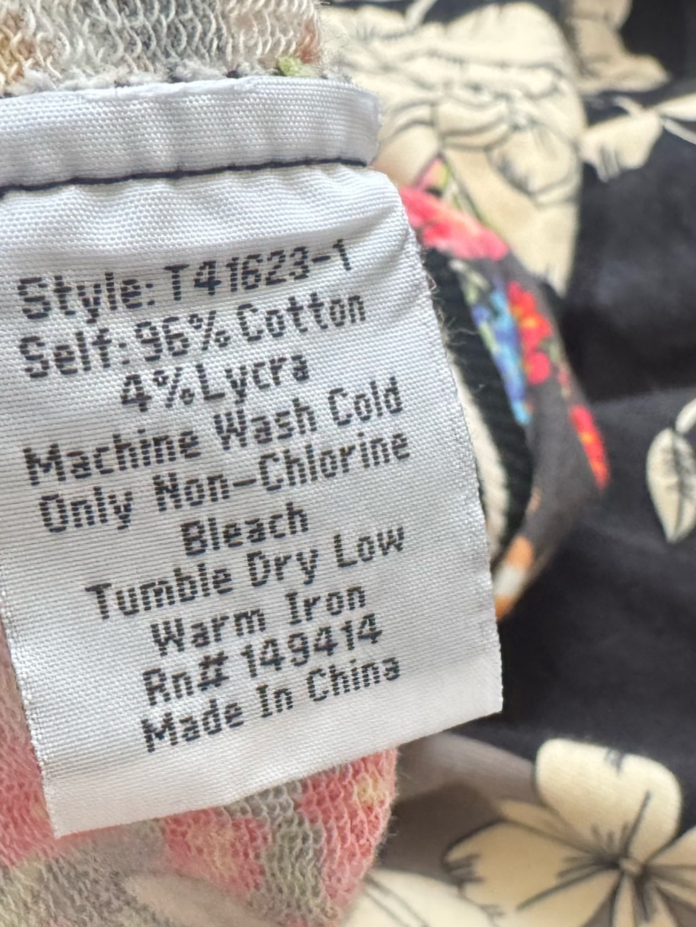 Johnny Was Redland Raglan Crew Neck Sweatshirt Black Ivory Multi Floral Large - Picture 7 of 7